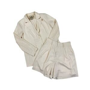 Cara Santana - Blazer and Shorts Matching Set in Cream